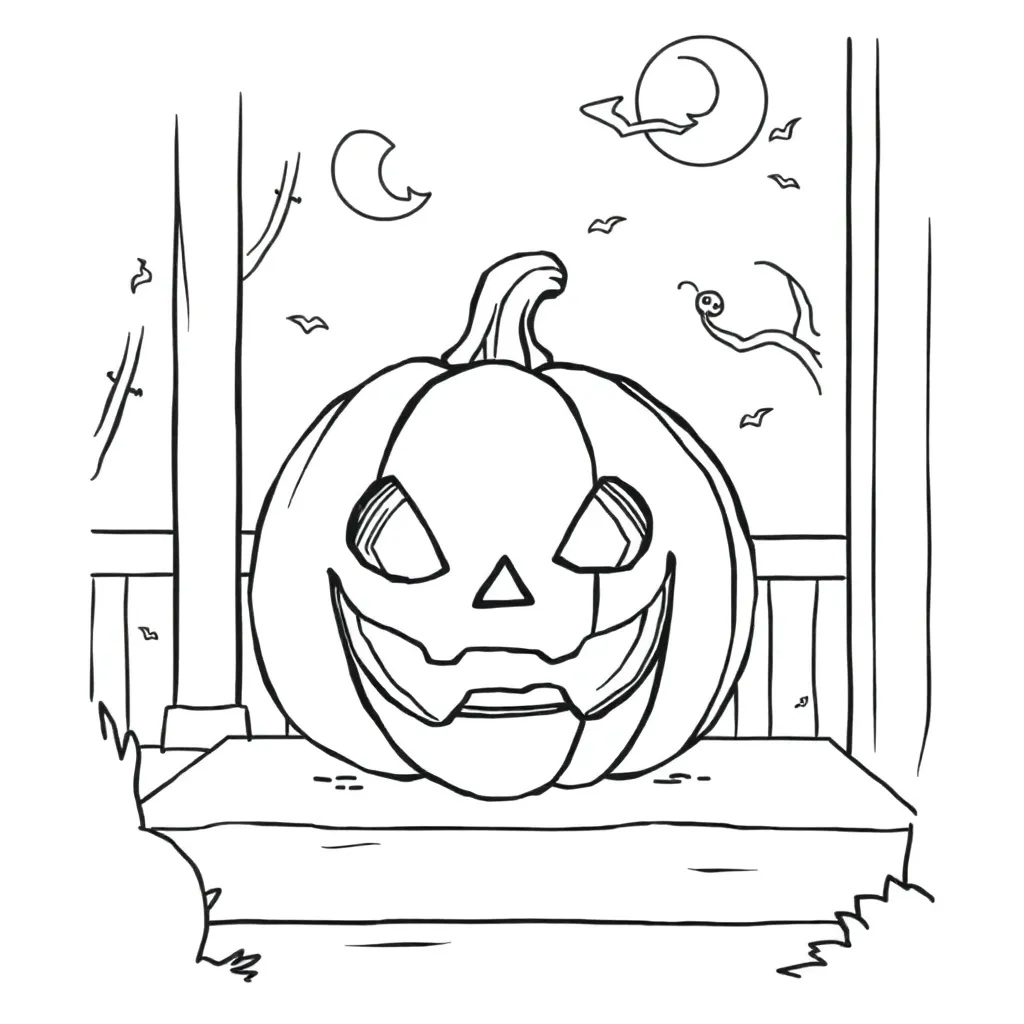 Jack-O-Lantern coloring page