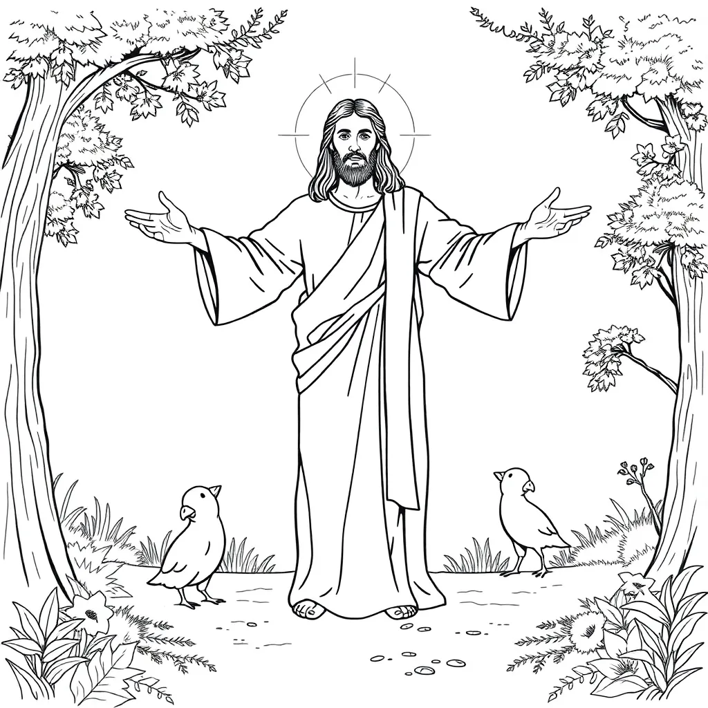 Jesus coloring page