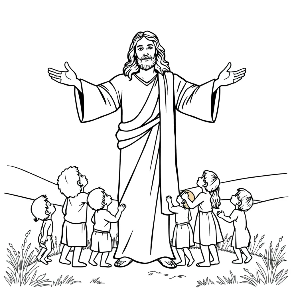 Jesus coloring page