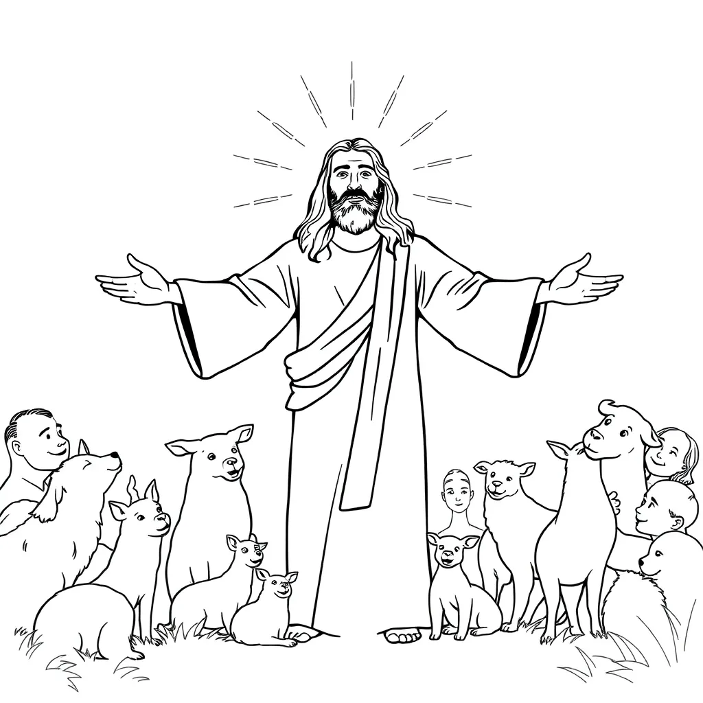 Jesus coloring page