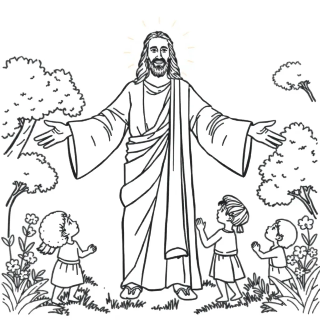 Jesus coloring page