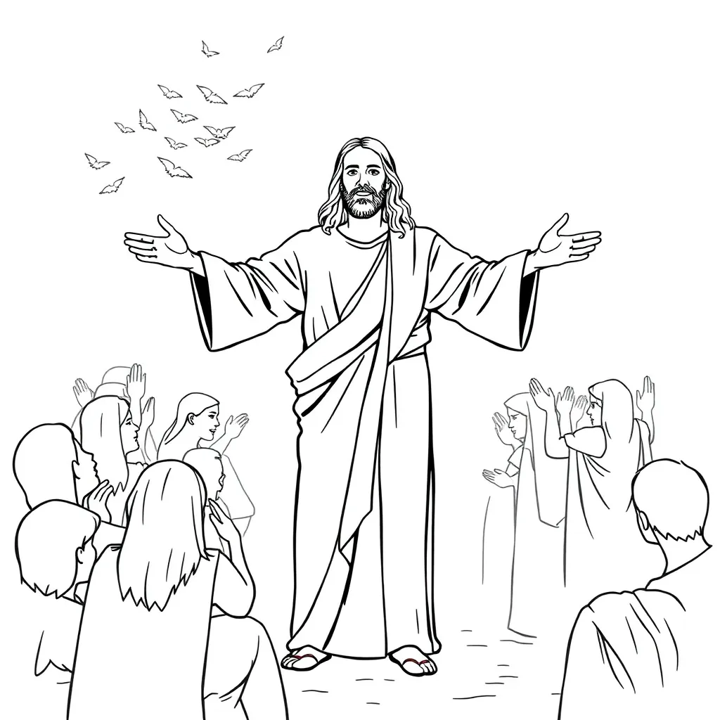 Jesus coloring page