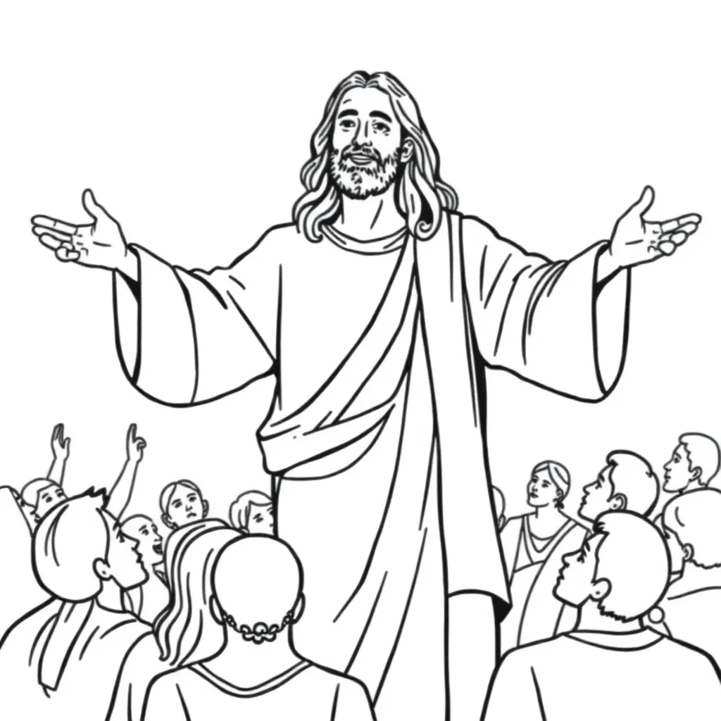 Jesus coloring page