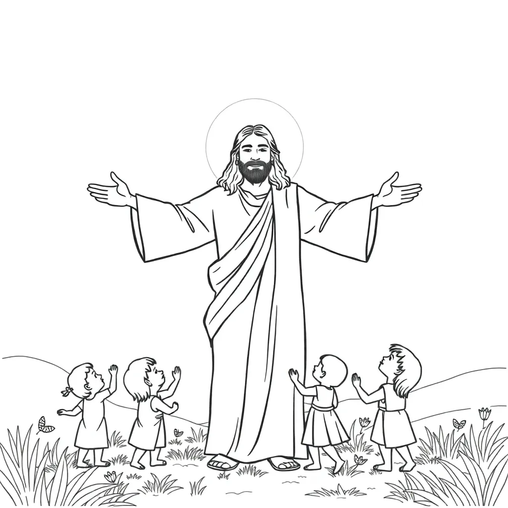 Jesus coloring page