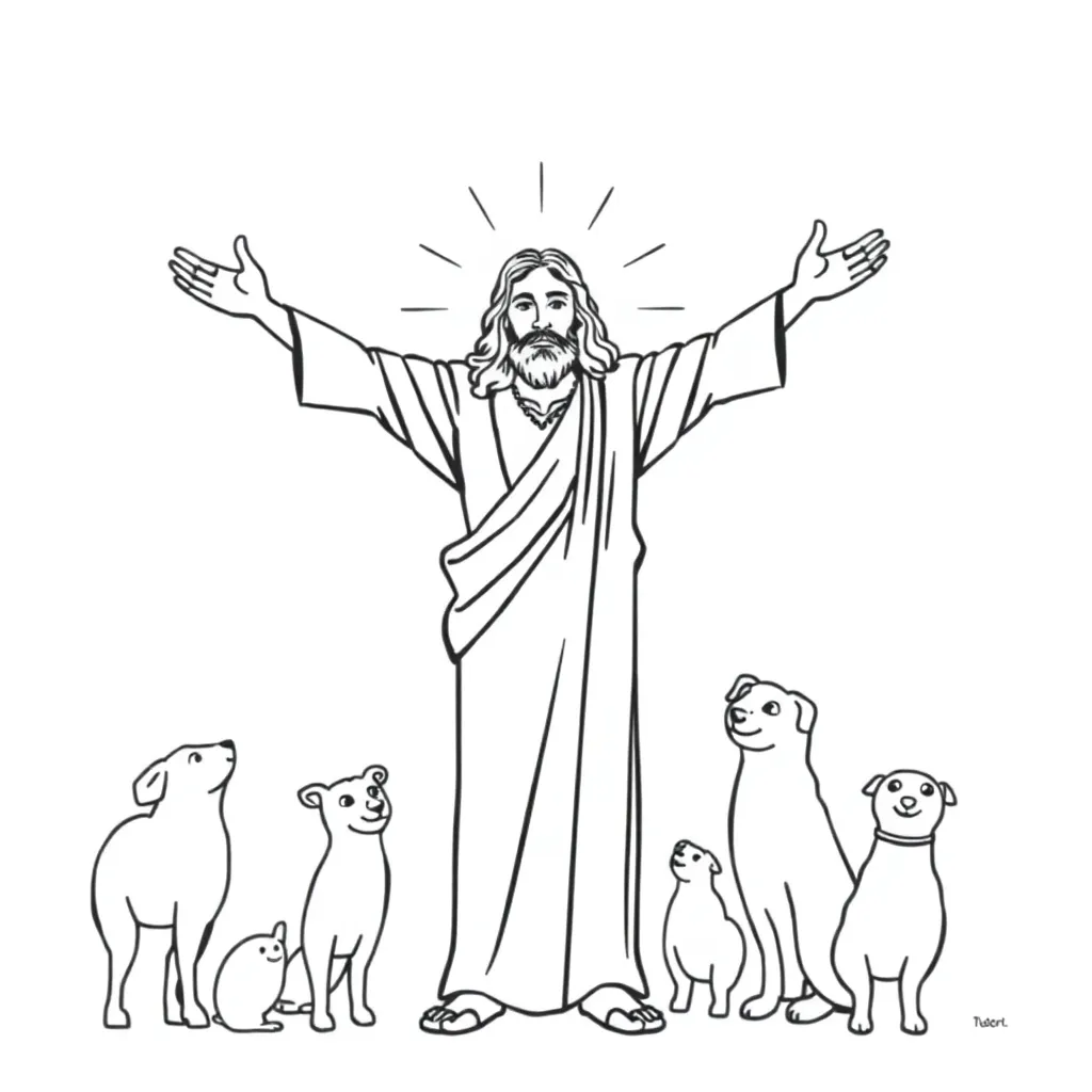 Jesus coloring page