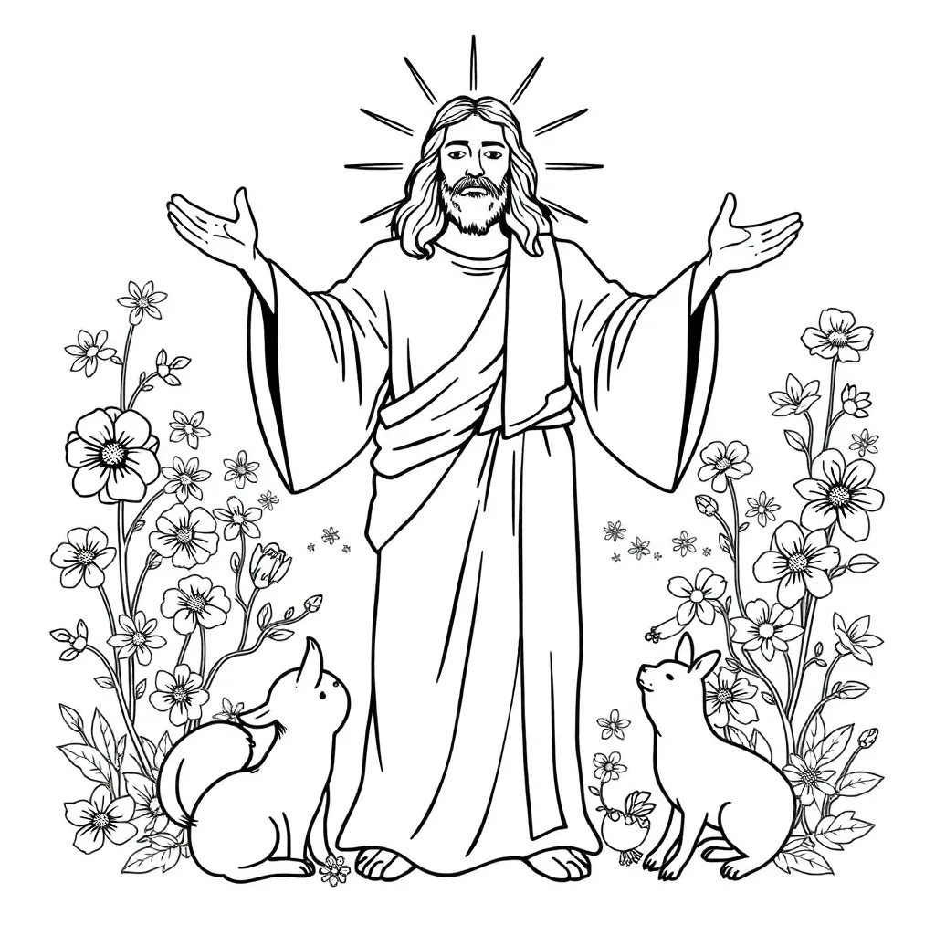Jesus coloring page