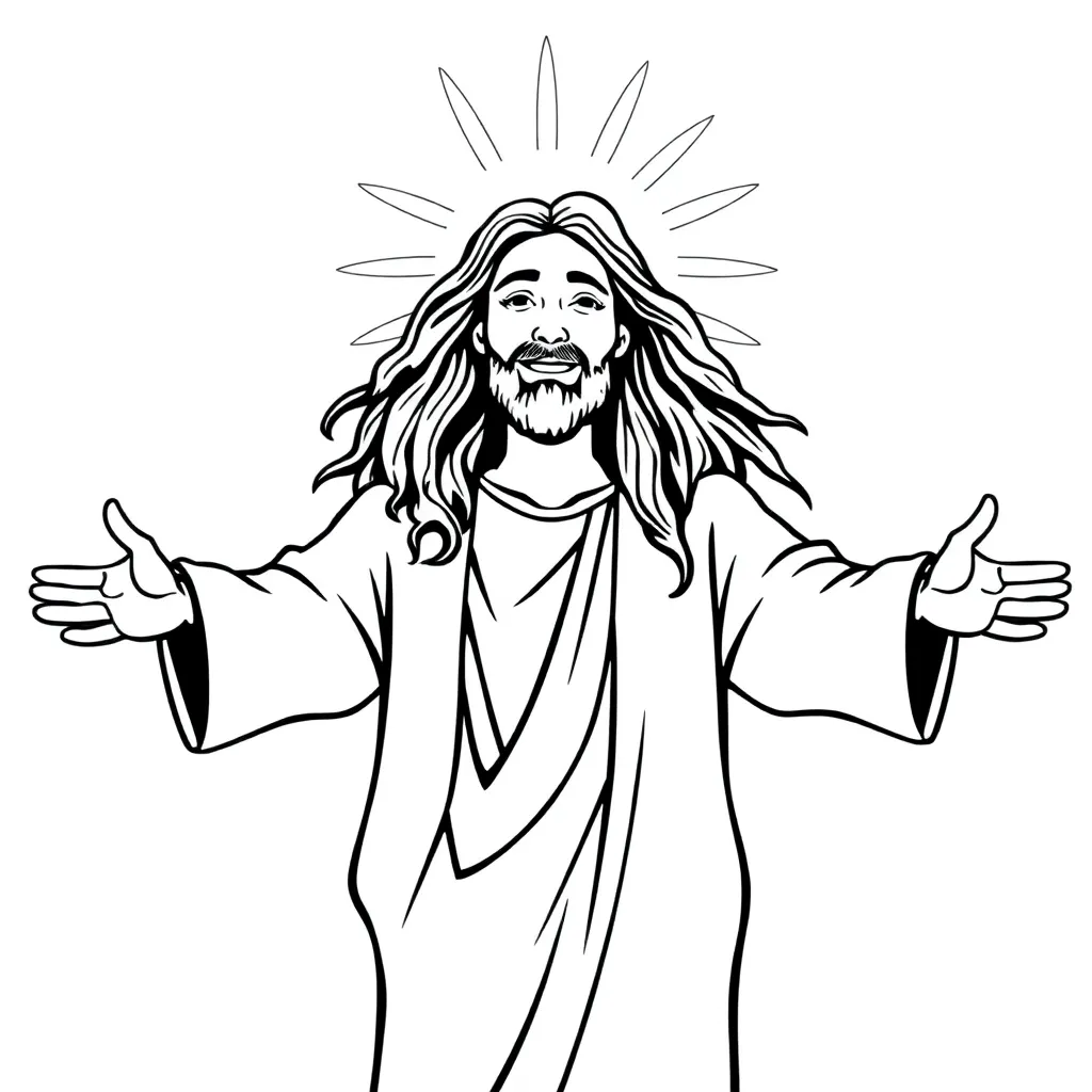 Jesus coloring page