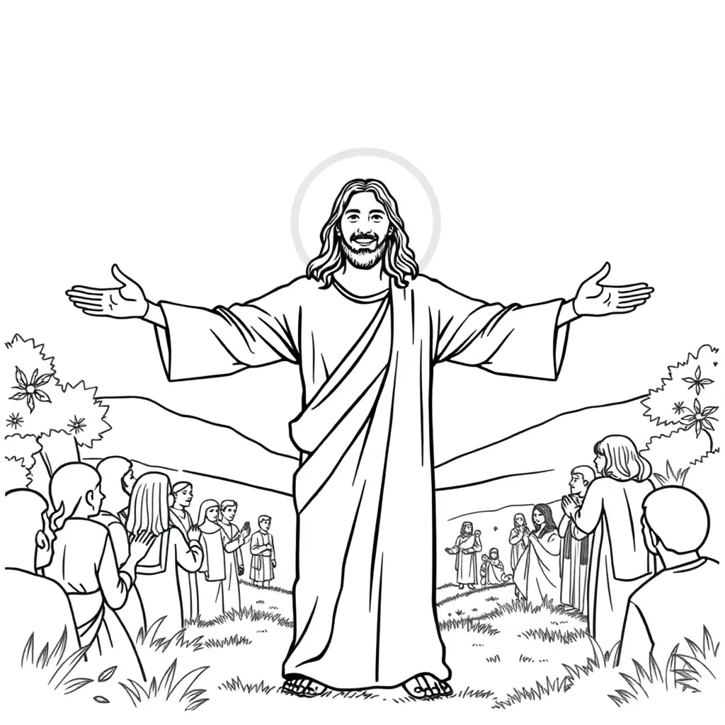 Jesus coloring page