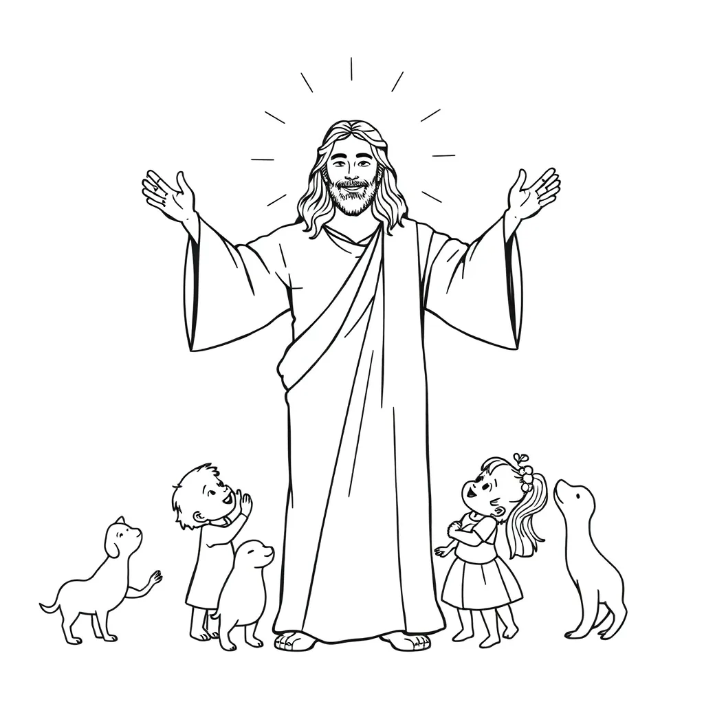 Jesus coloring page