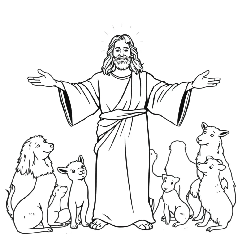 Jesus coloring page