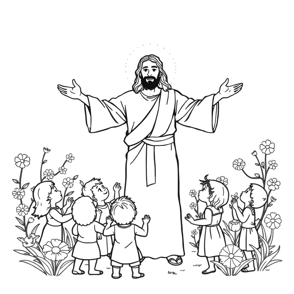 Jesus coloring page