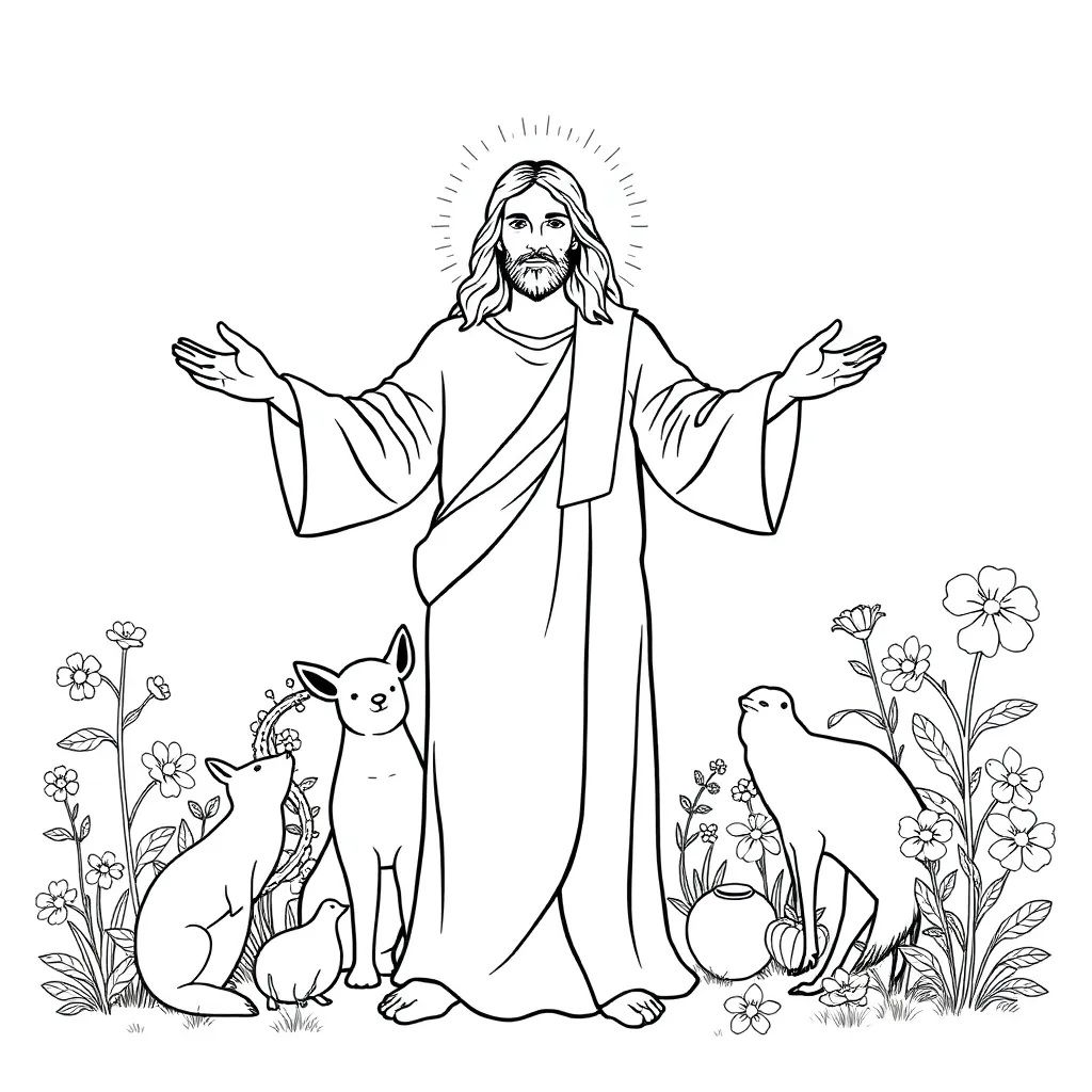 Jesus coloring page