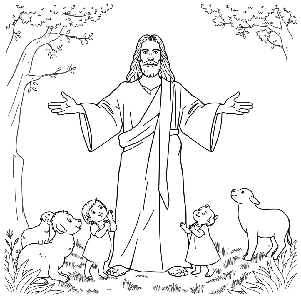 Jesus coloring page