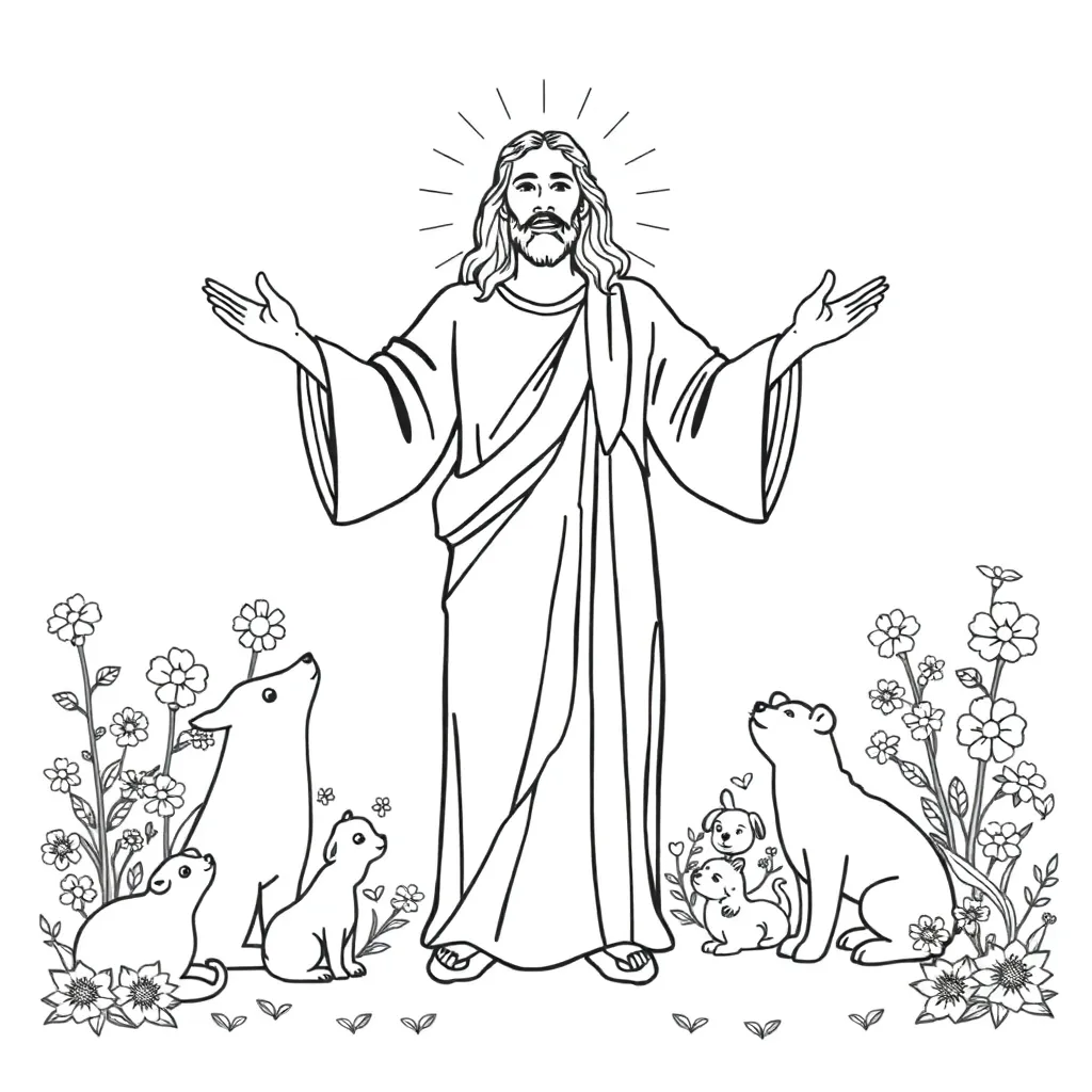 Jesus coloring page