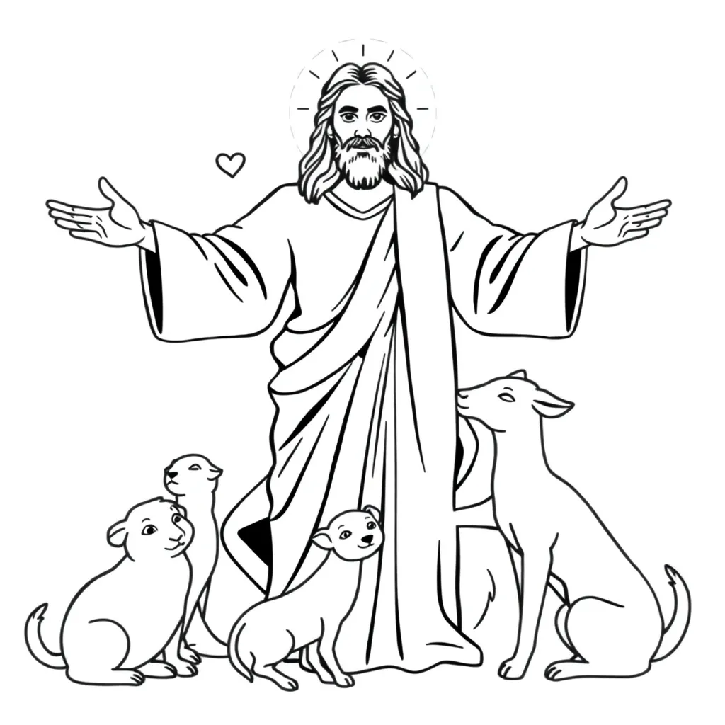 Jesus coloring page