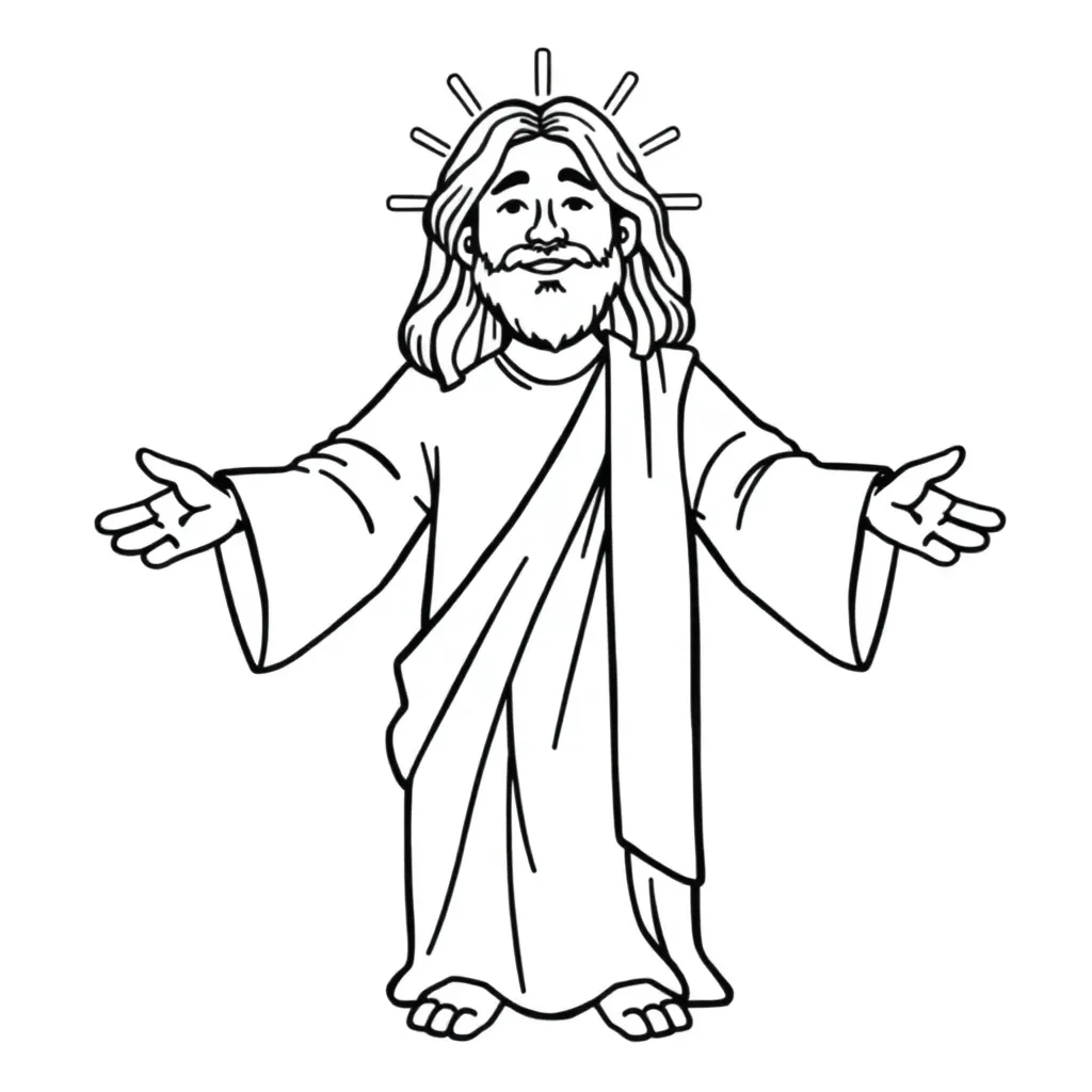 Jesus coloring page
