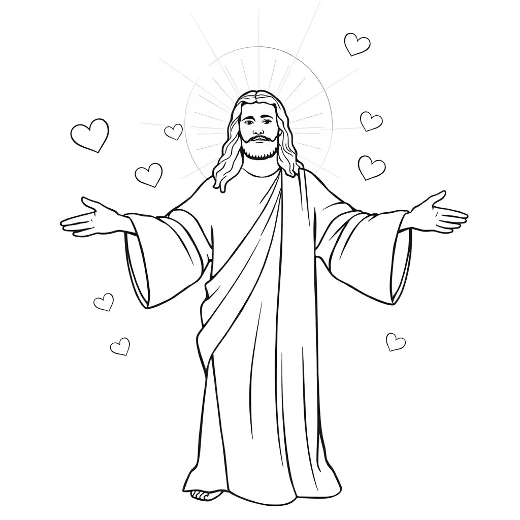Jesus coloring page