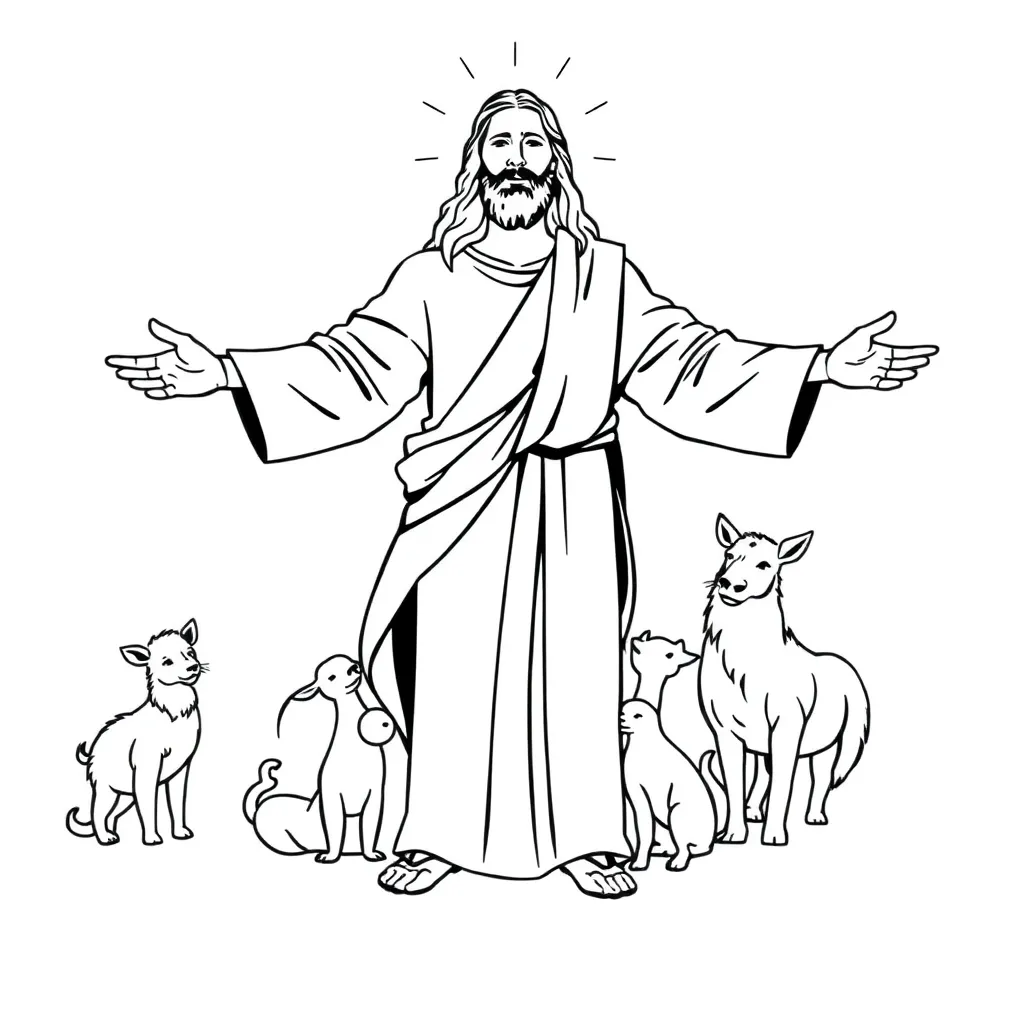 Jesus coloring page