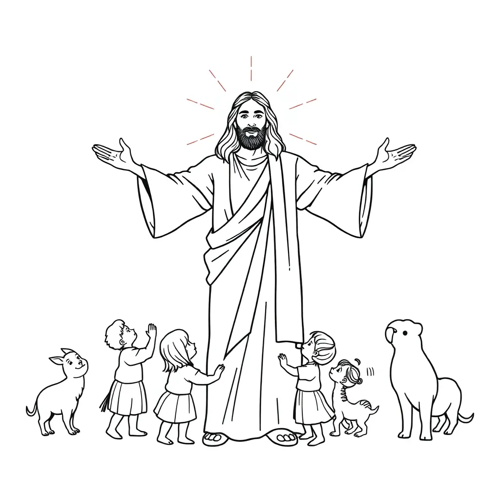 Jesus coloring page