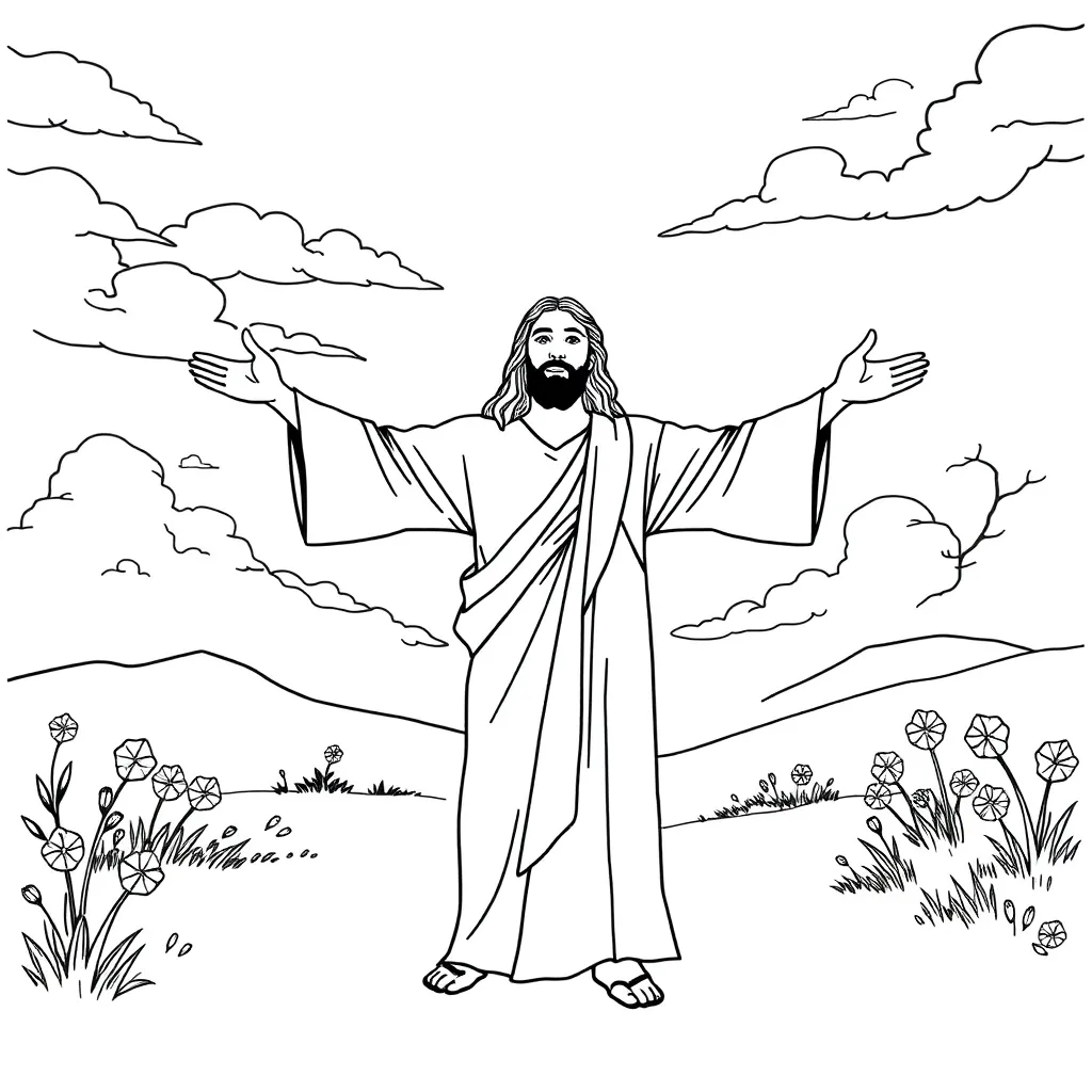 Jesus coloring page