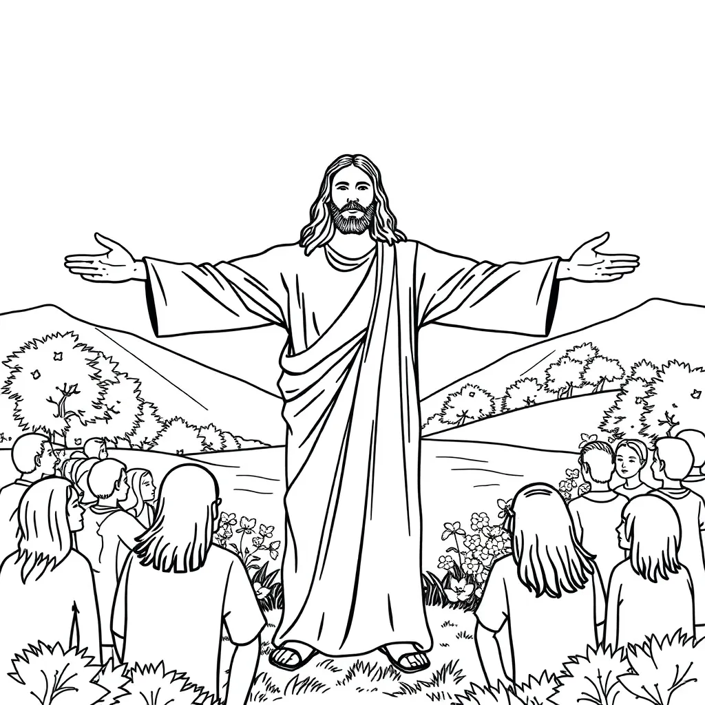 Jesus coloring page