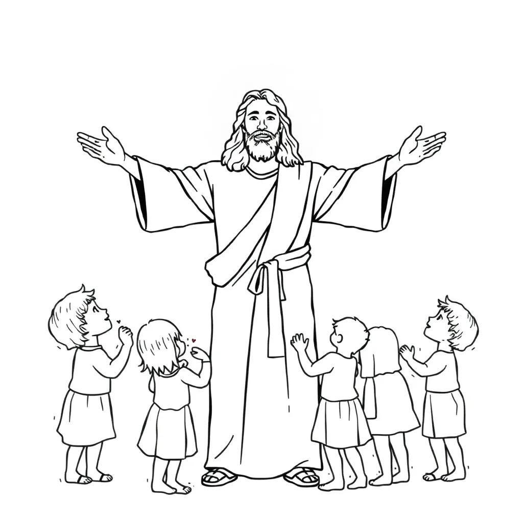 Jesus coloring page