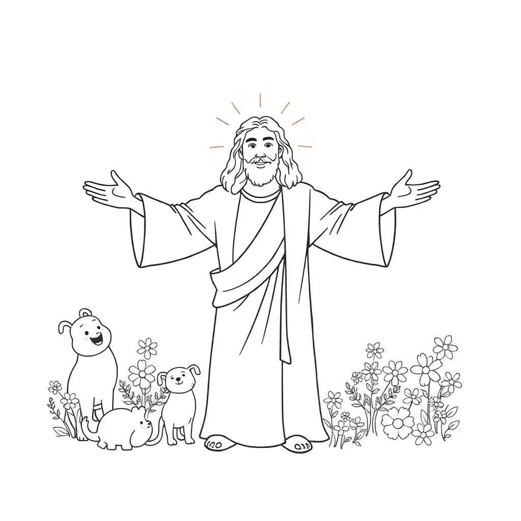 Jesus coloring page