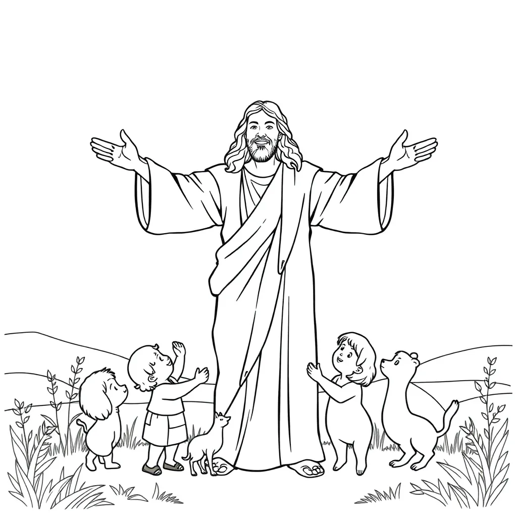 Jesus coloring page
