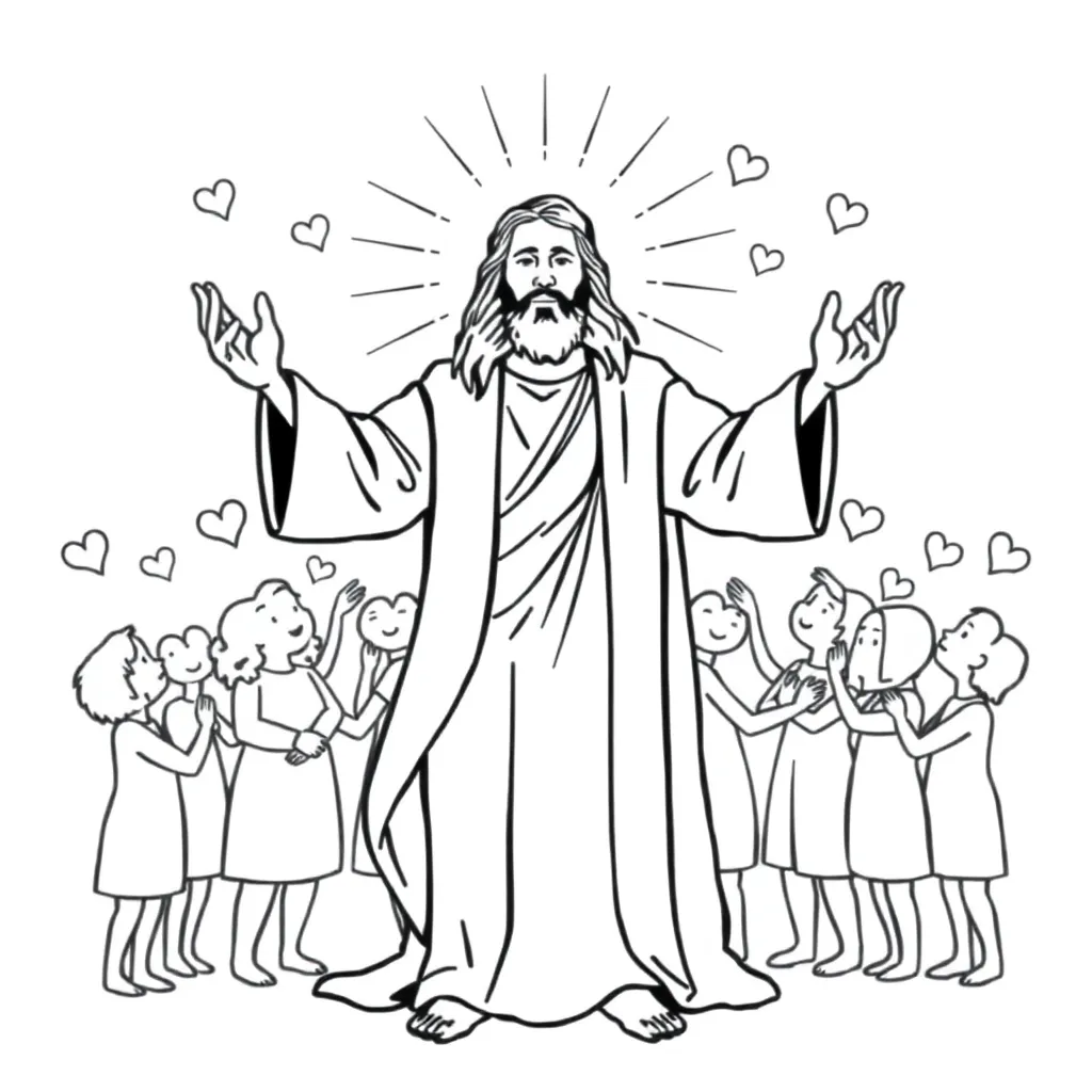 Jesus coloring page