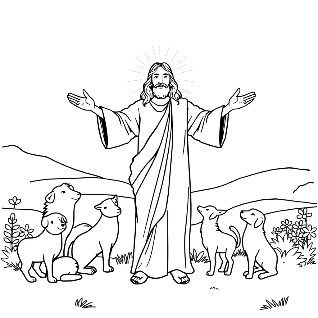 Jesus coloring page