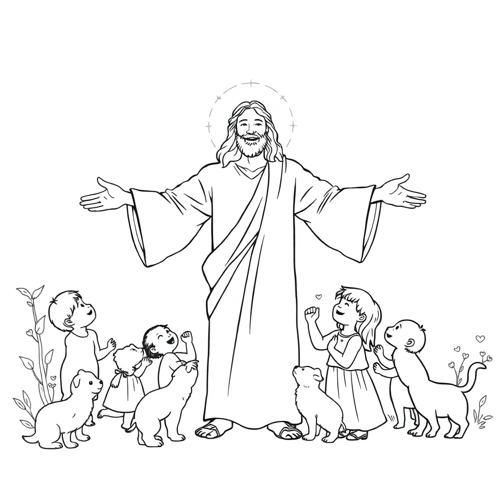 Jesus coloring page
