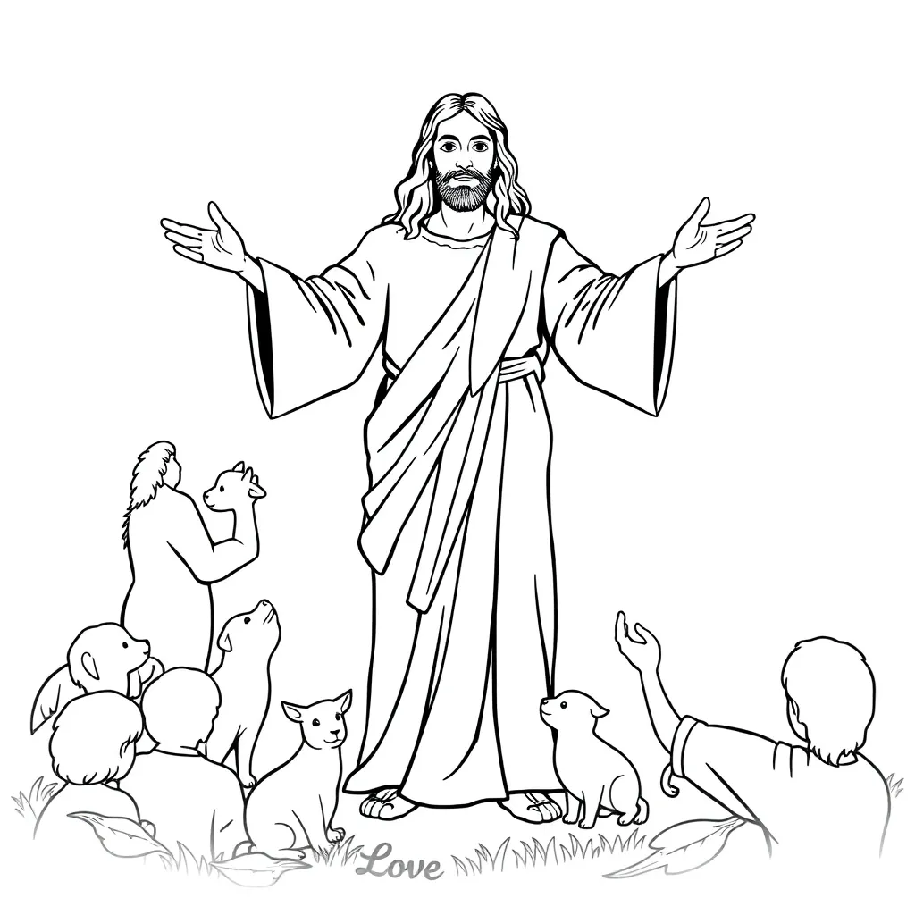 Jesus coloring page
