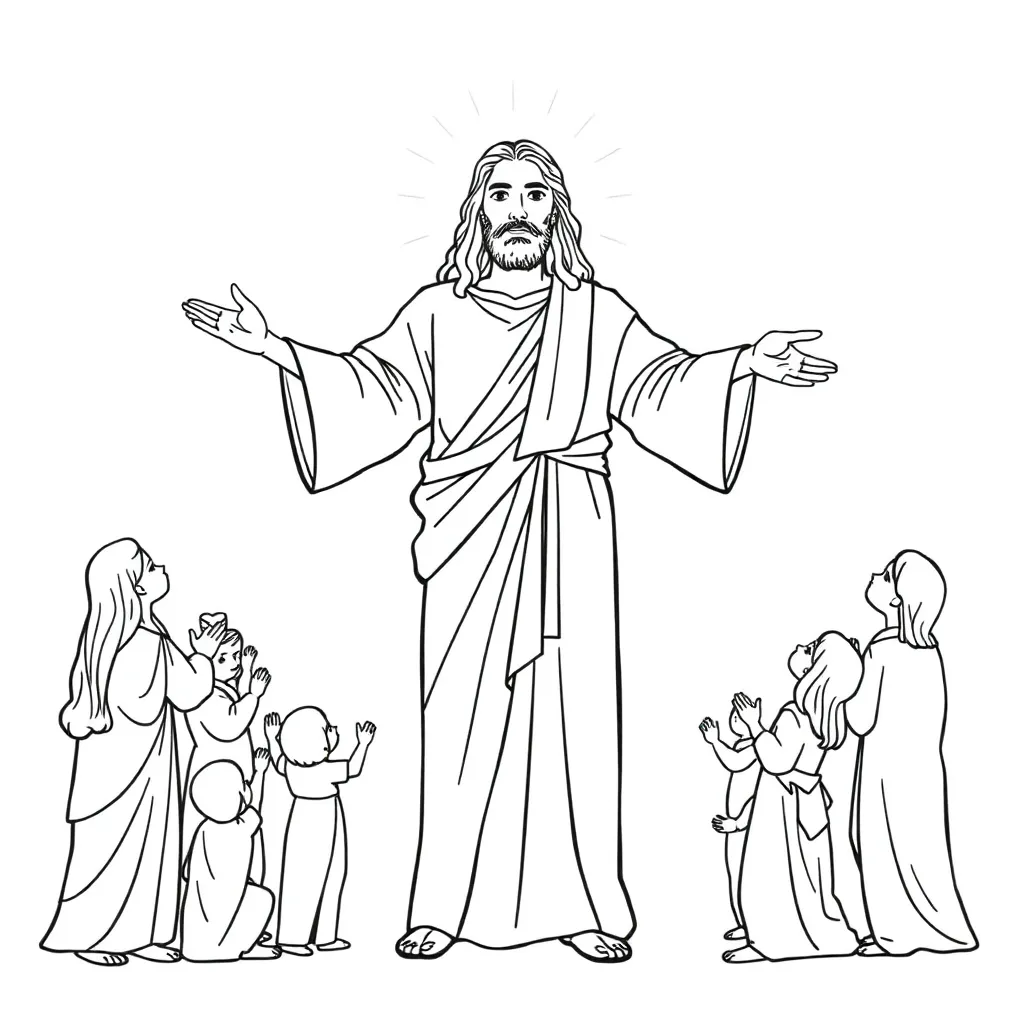 Jesus coloring page