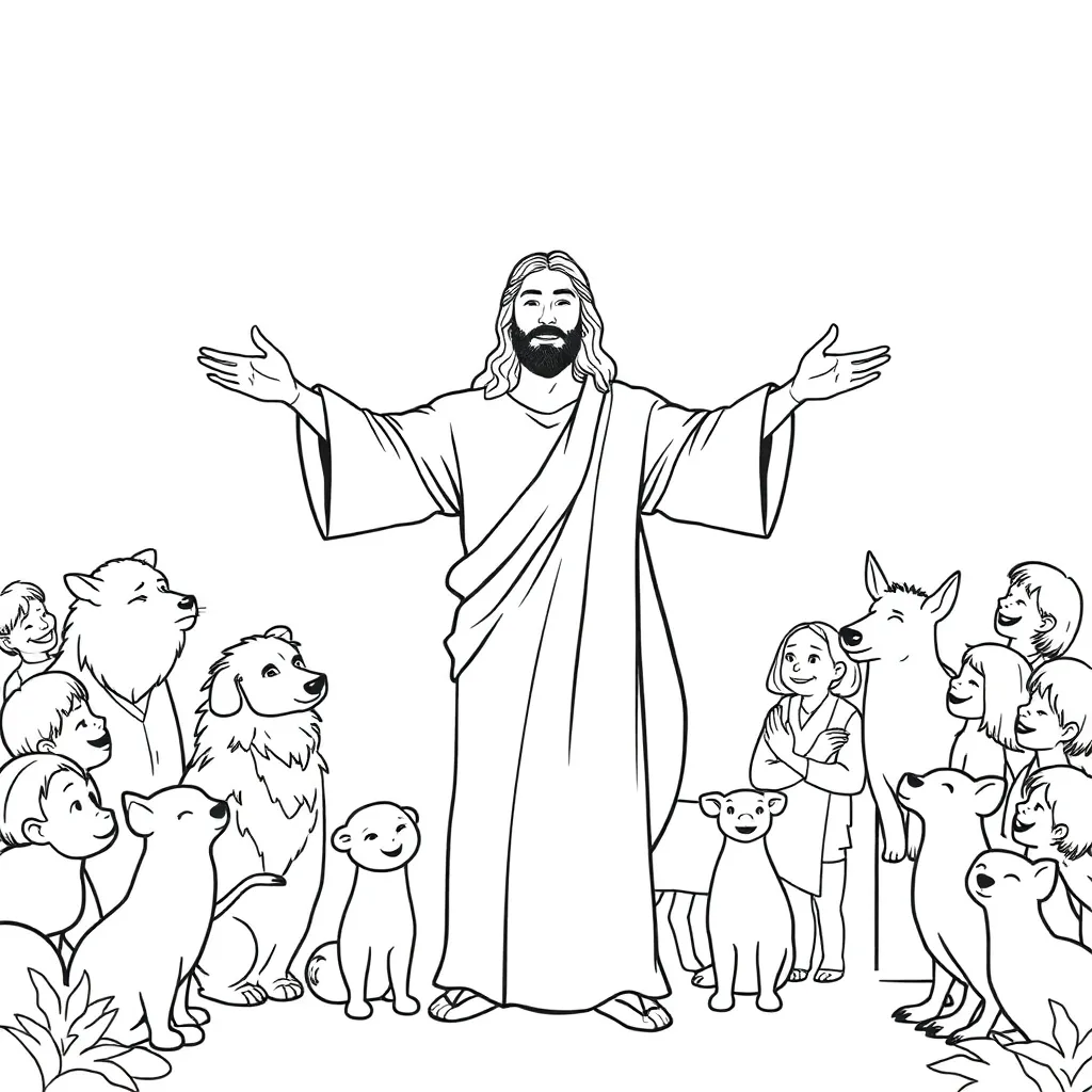 Jesus coloring page