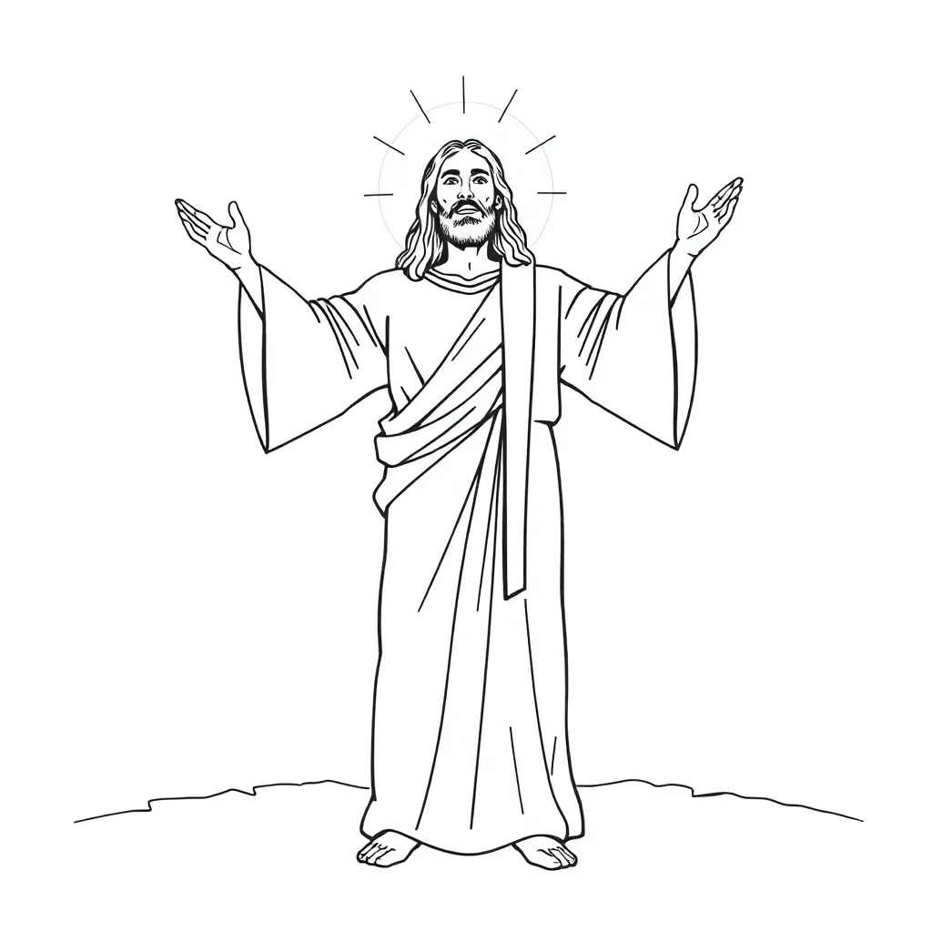 Jesus coloring page