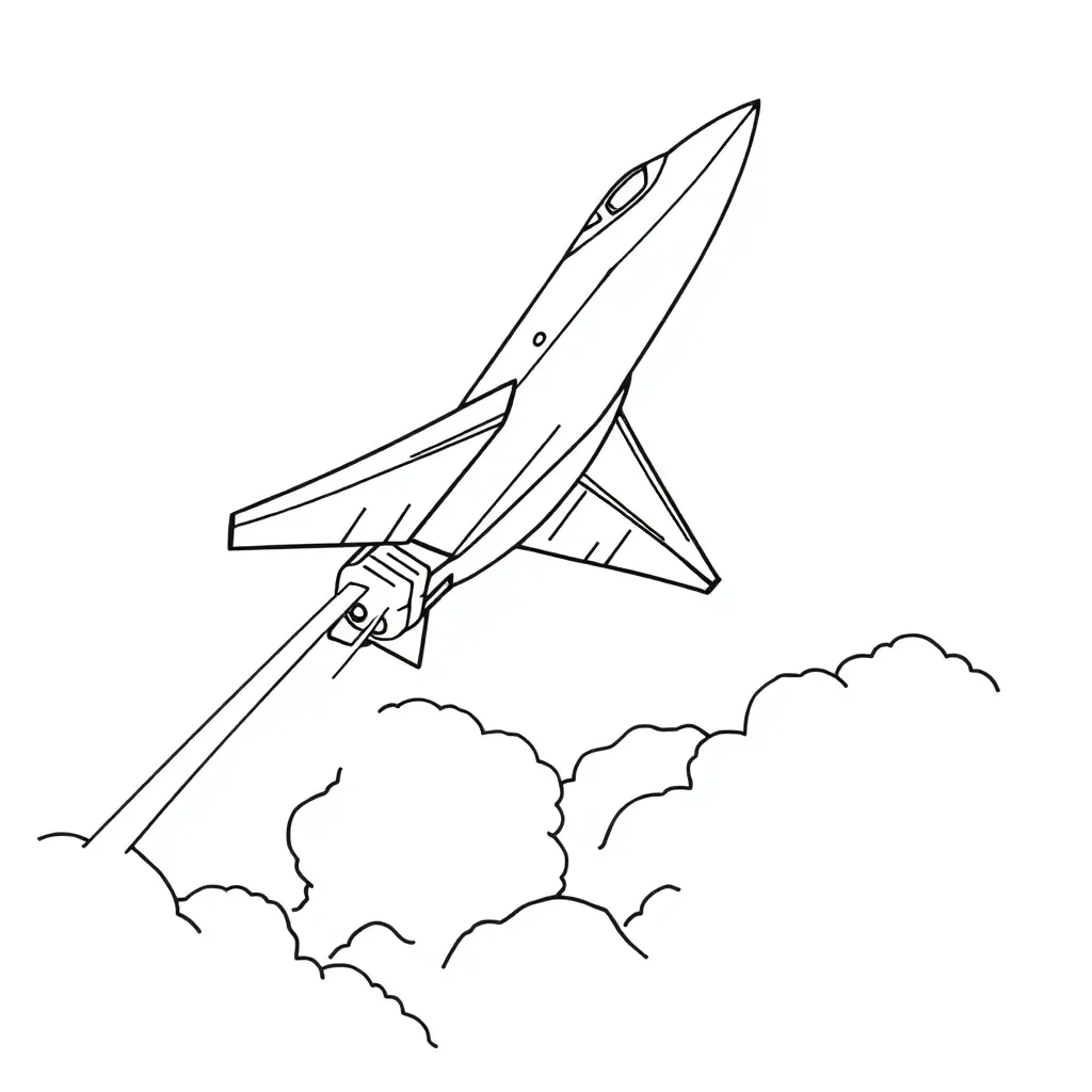 Jet coloring page