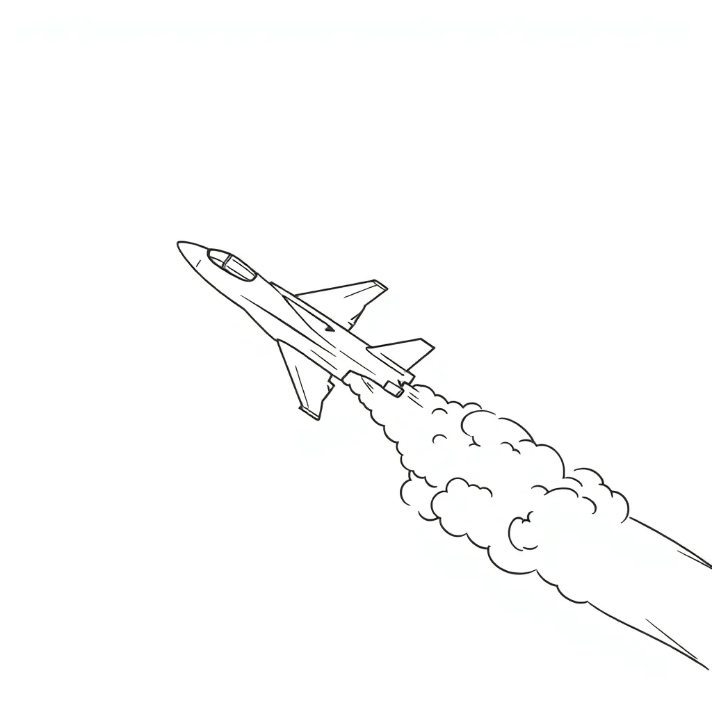 Jet coloring page