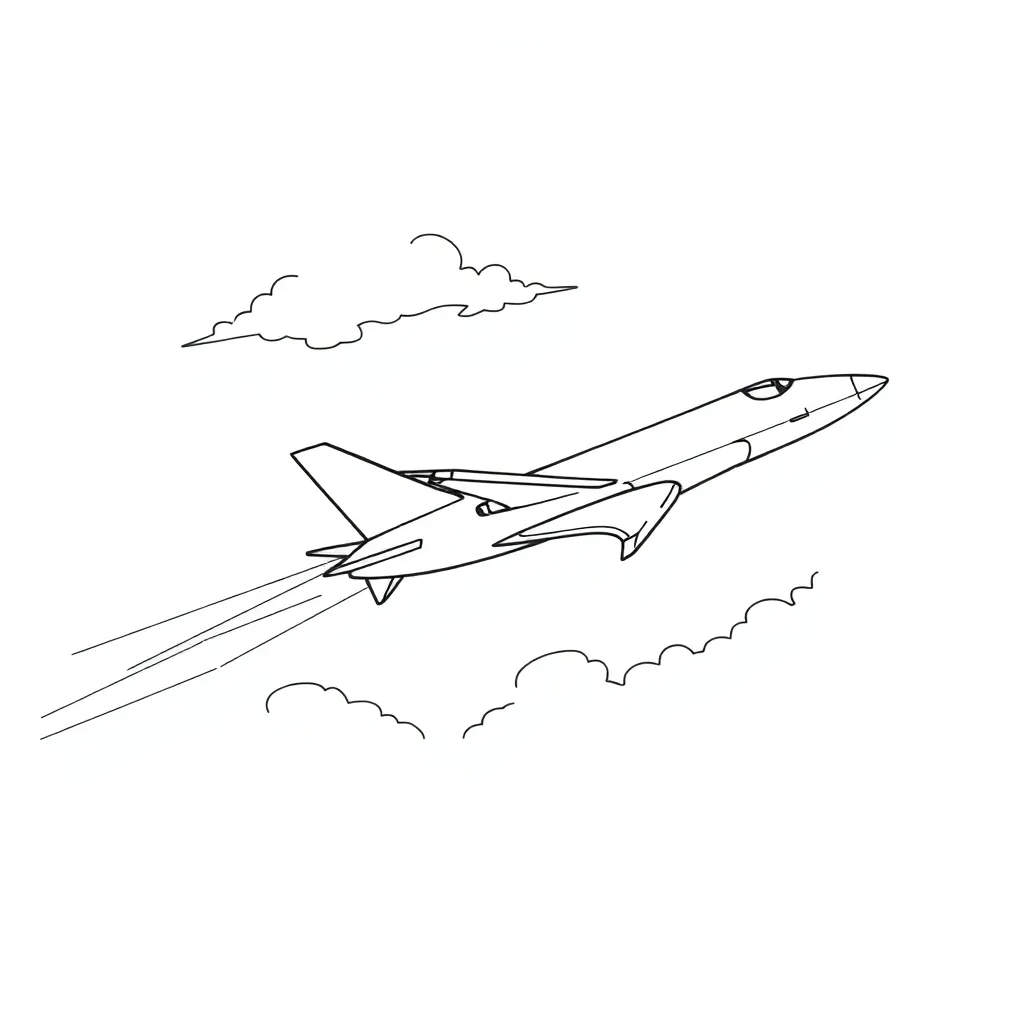 Jet coloring page
