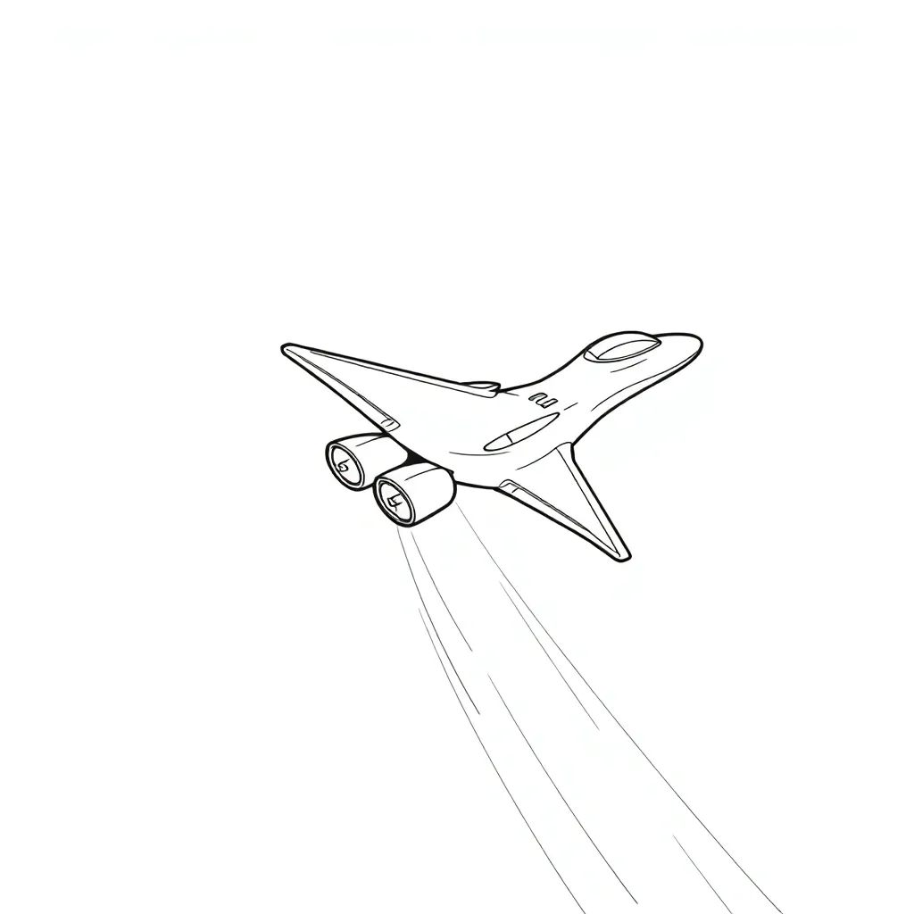 Jet coloring page
