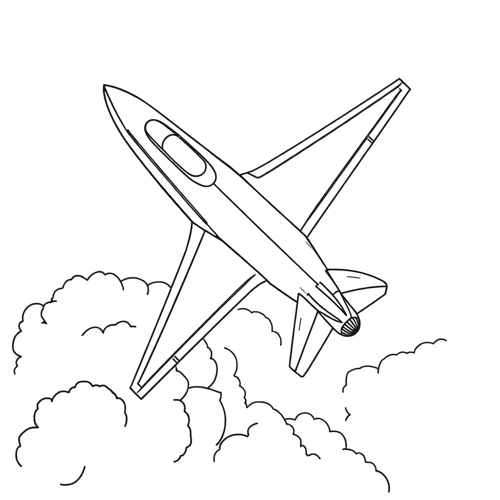 Jet coloring page