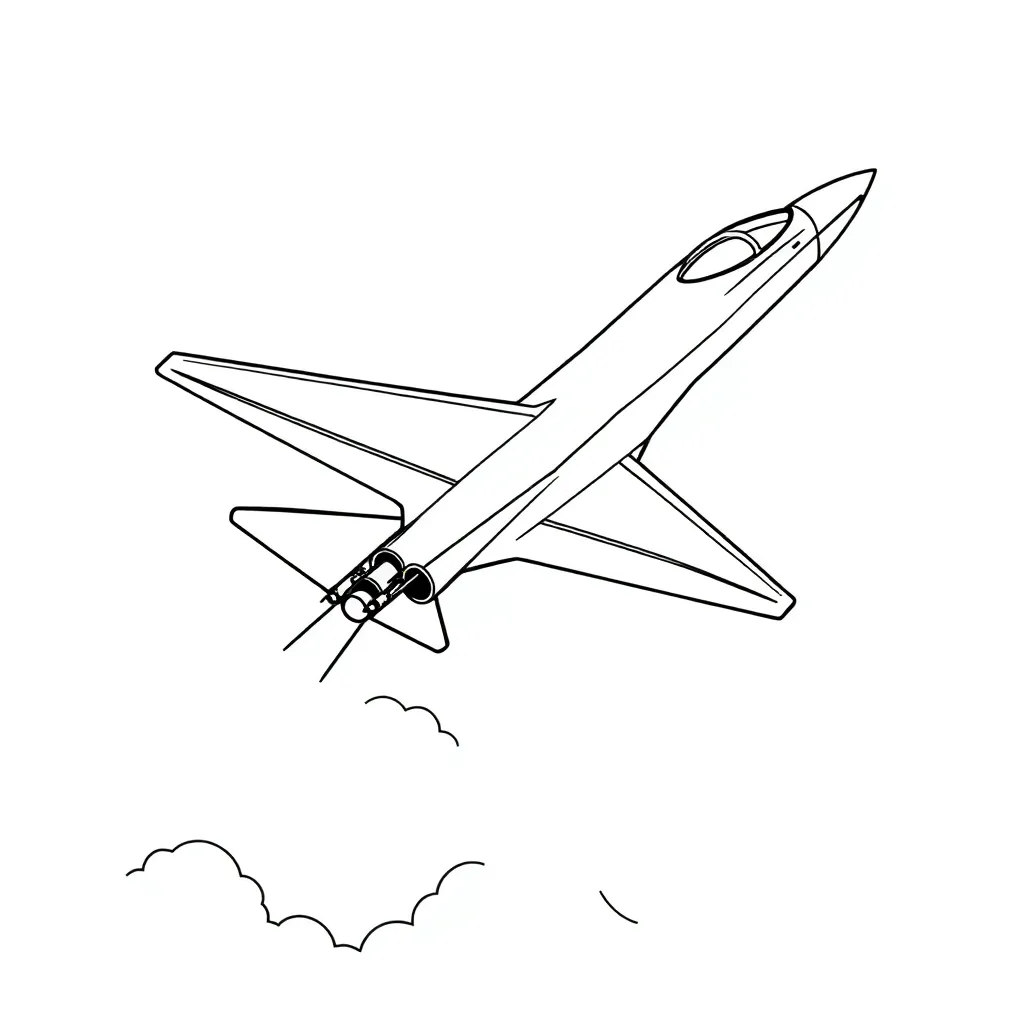 Jet coloring page