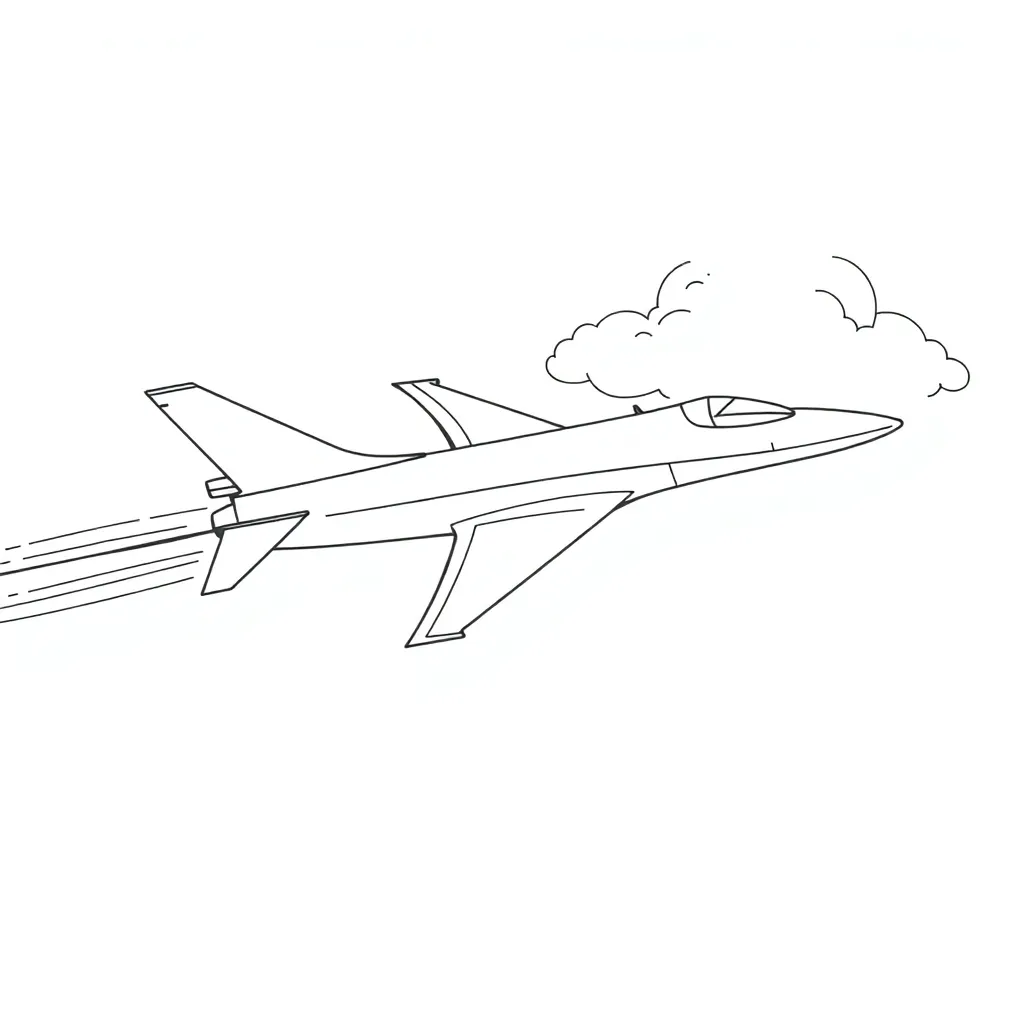 Jet coloring page
