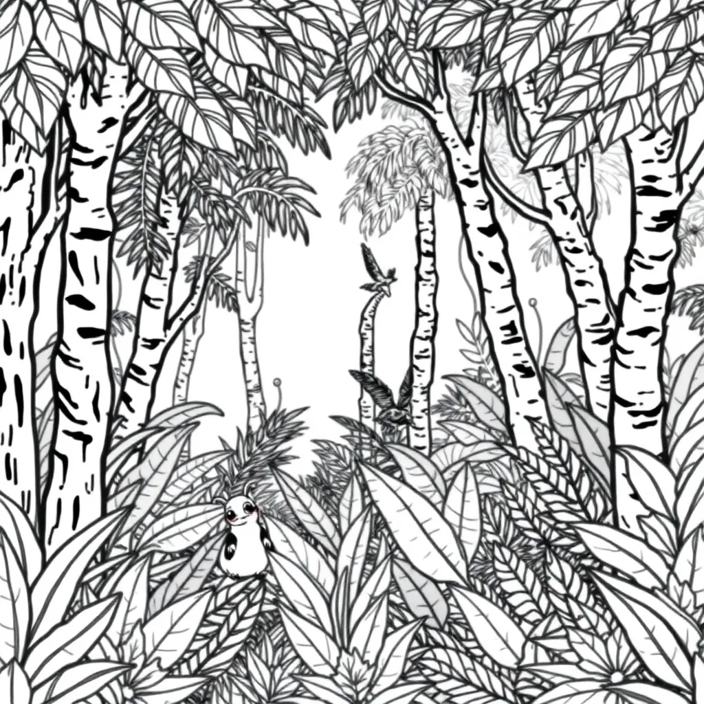 Jungle coloring page