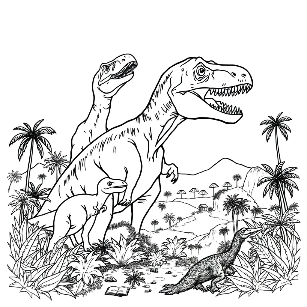 Jurassic Park coloring page