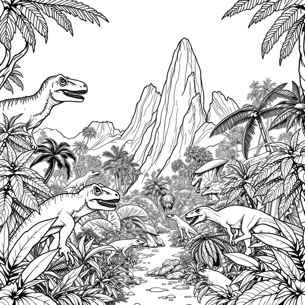 Jurassic Park coloring page