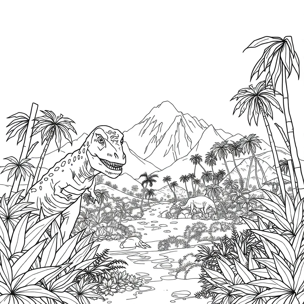 Jurassic Park coloring page