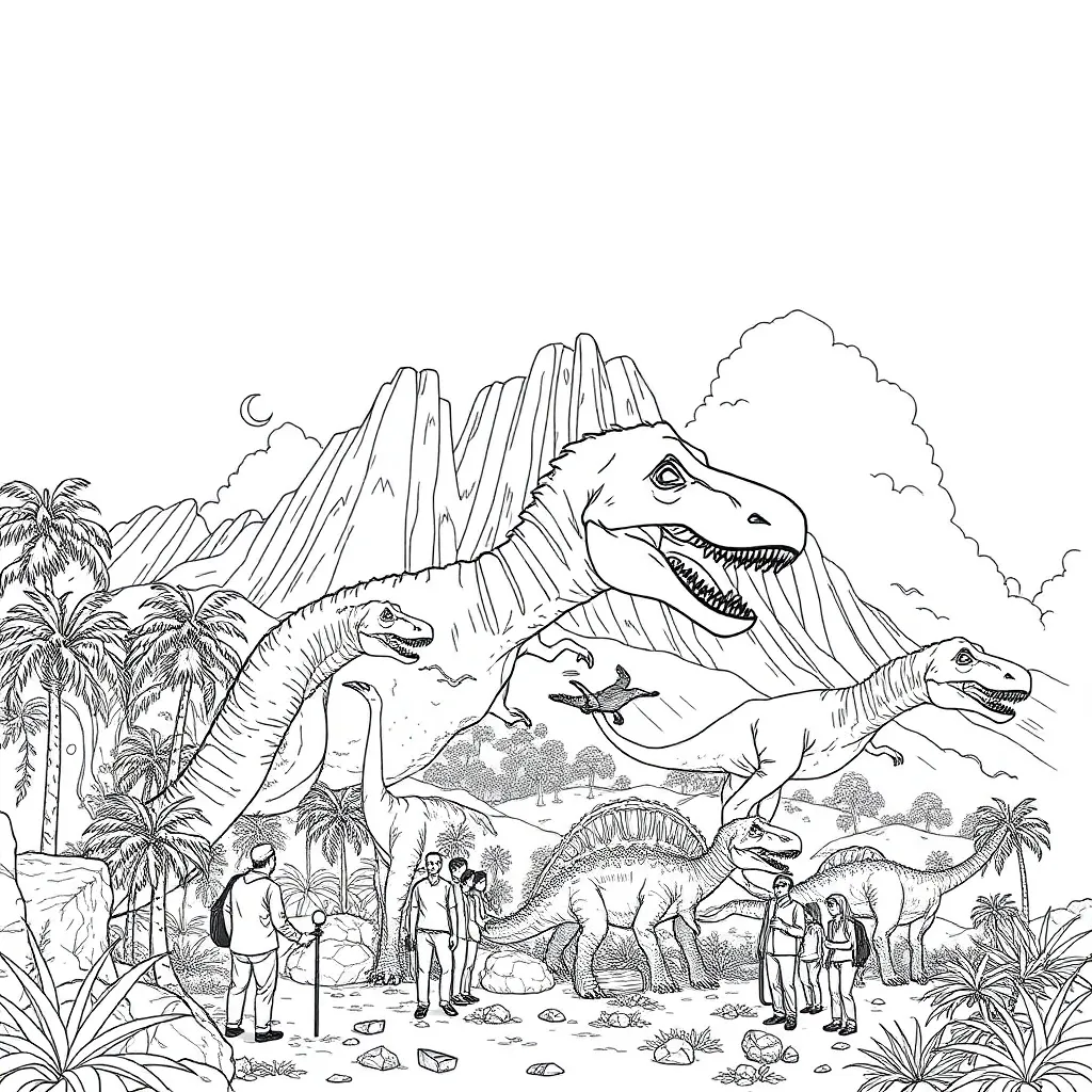 Jurassic Park coloring page