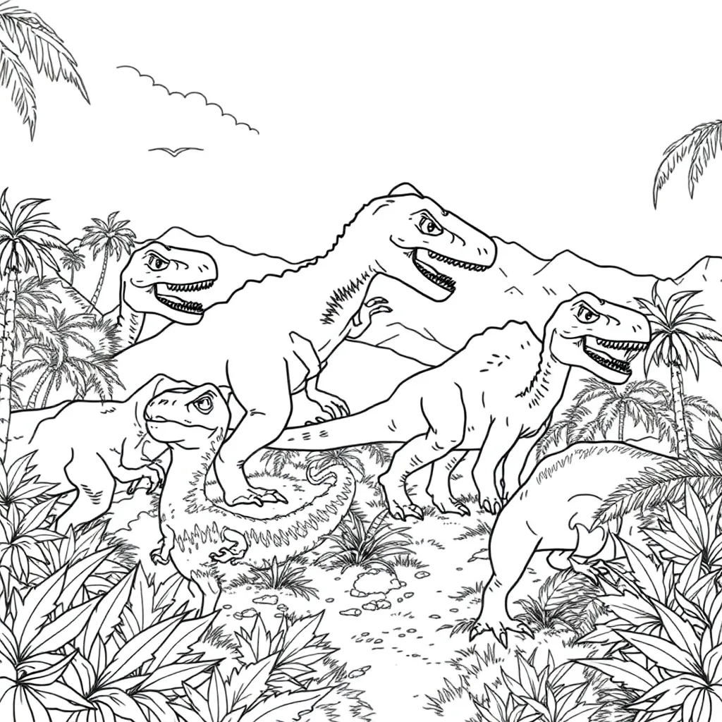 Jurassic Park coloring page