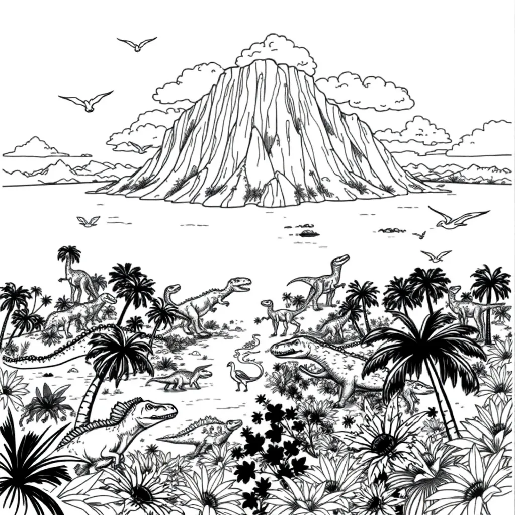 Jurassic Park coloring page