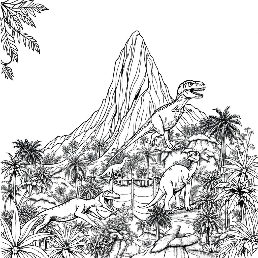Jurassic Park coloring page